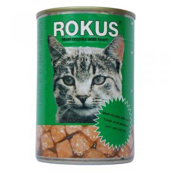 Rokus Adult Cat Yürekli Kedi Konserve Mama 12 Adet