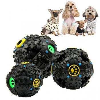 Köpek Ödül Oyuncağı Desenli Ödül Topu 7 cm Siyah